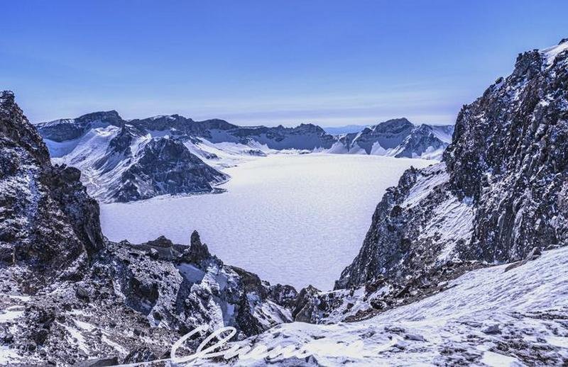 mount changbai winter snow landscape
