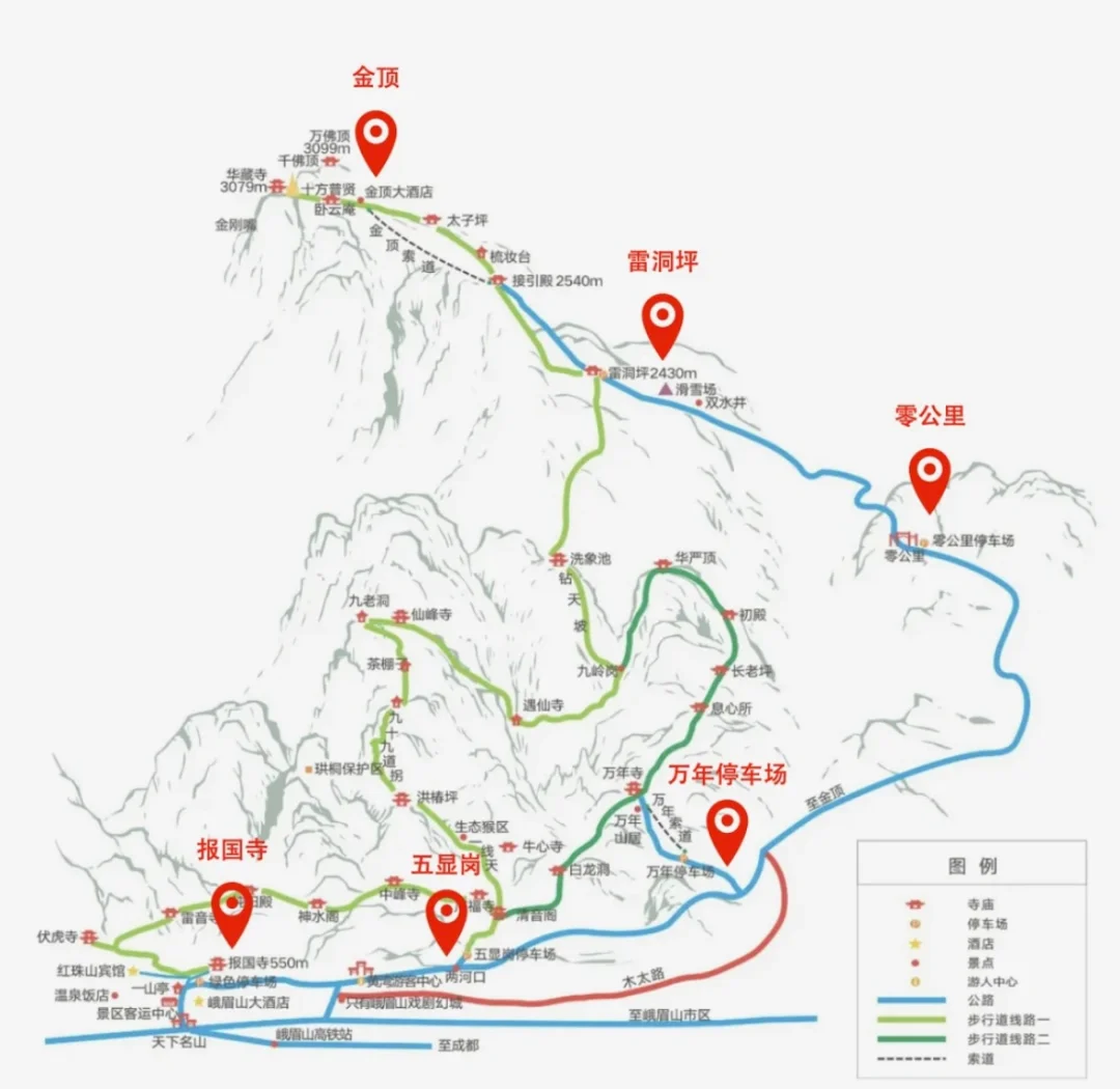 Hiking Trails In Mount Emei