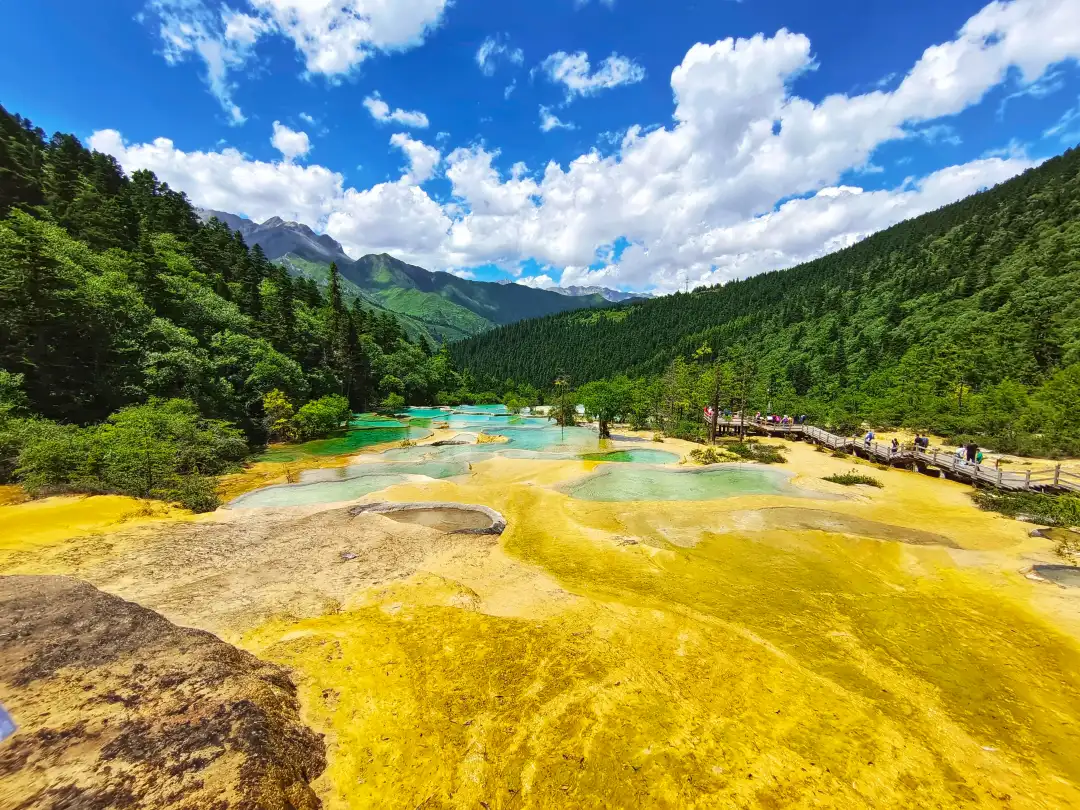 huanglong scenic area terraces