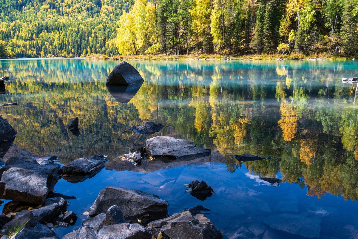 Close Up View Of Kanas Lake
