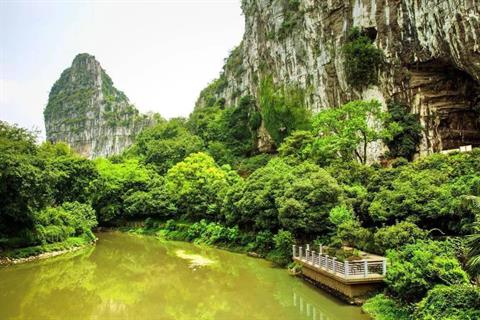hidden mountains in China landscape