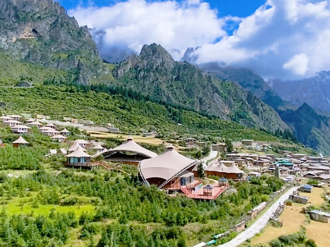 zhagana stone village mountains